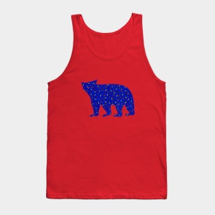 Bear Silhouette with Autumn-Colored Sprinkles Tank Top